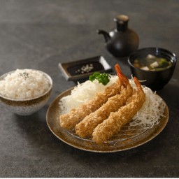 ชุด D ข้าวกุ้งทอด + ซุปมิโสะ ( ปกติ 259.-)
