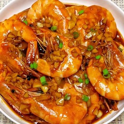 油焖大虾  อบกุ้งใหญ่