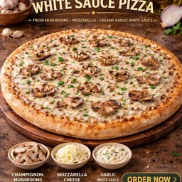 พิซซ่า เห็ด ซอสขาว (12 นิ้ว) / Mushroom White Sauce Pizza (12inch)