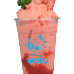 Strawberry with Strawberry yakult - สตรอเบอรี่ นมเปรี้ยว สมูทตี้