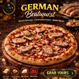 ไส้กรอก เยอรมัน พิซซ่า (12 นิ้ว) / German sausage Pizza (12inch)