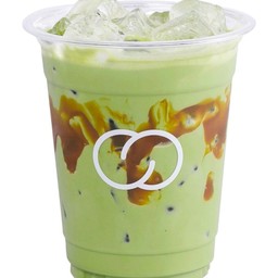 Salted Caramel Matcha Latte