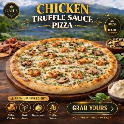 พิซซ่า ไก่ ซอสทรัฟเฟิล (12 นิ้ว) / Chicken Truffle sauce (12inch)