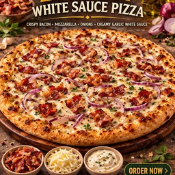 พิซซ่า เบคอน ซอสขาว (12 นิ้ว) / Bacon White SAUCE PIZZA (12inch)