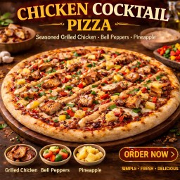 พิซซ่า ไก่ ค็อกเทล (12 นิ้ว) / Chicken Cocktail Pizza (12inch)