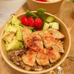 Chicken with Mix Bean Rice ข้าวธัญพืชไก่ย่าง