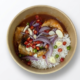 ข้าวหน้ายำปลากระป๋อง