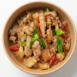 หมูผัดกะปิ กับข้าว