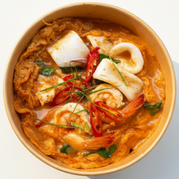 ข้าวหน้าไข่ข้นห่อหมกทะเล