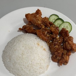 ไก่ทอด ซอสกระเทียม