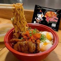 รามยอนเกาหลีไข่เยิ้มดับเบิ้ล 2 ฟอง (Sous Vide) เผ็ด ฟิน เสิร์ฟคู่ซุปมิโสะ 🍜