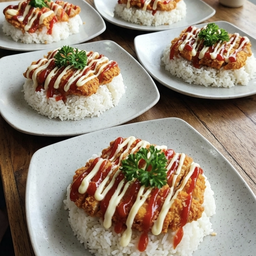 พิเศษ !! ข้าวหน้า ไก่กรอบ 3 กล่อง