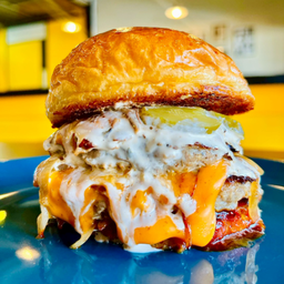 เบอร์เกอร์เนื้อ สไตล์โอคลาโฮมา (Oklahoma Beef Burger - Angus Beef)