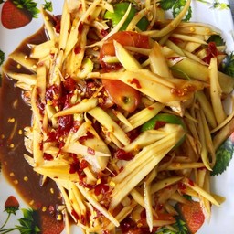 ส้มตำพริกแห้ง.ใส่แต่ปลาร้า.รสแช้ปนัวแบบอีสาน