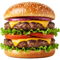 ดับเบิ้ลชีสเบอร์เกอร์เนื้อ (Double Cheese Burger - Angus Beef)