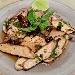 น้ำตกหมูสันนอกย่าง Low calorie +  LS