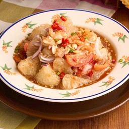 ตำส้มโอกะปิน้ำปลาหวาน
