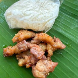 ข้าวเหนียวหมูทอดเกลือ