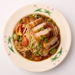 ตำซั่วหมูกรอบ