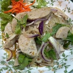 ยำหมูยอใส่วุ้นเส้น