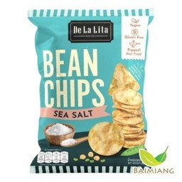 DE LA LITA ขนมถั่วอัดแผ่นอบกรอบ รสเกลือทะเล