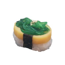 A10 ซูชิไข่หวานยำสาหร่าย (Tamagoyaki with Seaweed Salad Sushi)
