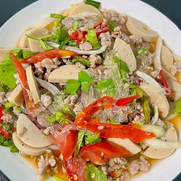 ยำวุ้นเส้นหมูสับ&หมูยอ