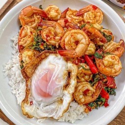 ข้าวกระเพรากุ้ง