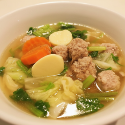 Rice+Clear Soup with Tofu (ข้าว+ต้มจืดเต้าหู้สาหร่ายหมูสับ)