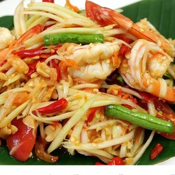 ส้มตำไทย กุ้งสุก