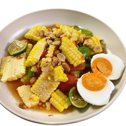 ตำไทยข้าวโพด ไข่เค็ม