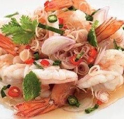 ยำตระไคร้กุ้งสด