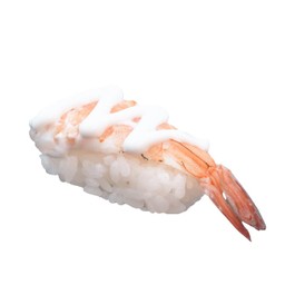 A38 ซูชิกุ้งเอบิเบิร์นซอสมายองเนส (Seared Ebi (Shrimp) With Mayonnaise Sauce Sushi)