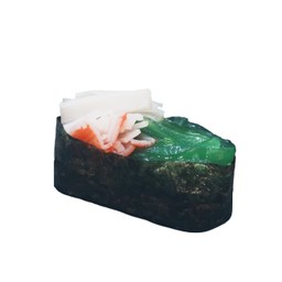 B03 กุงกังปูอัดยำสาหร่าย (Seaweed Salad topped with Crab Stick Gunkan)