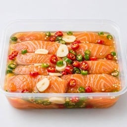 [อร่อยซ่ากับโค้ก] แซลมอนดอง น้ำดองเกาหลี +  โค้ก ออริจินัล (กระป๋อง)