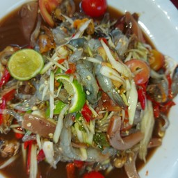 ตำกุ้งสด