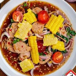 ยำข้าวโพดหมูยอ
