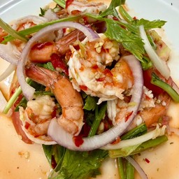 ยำกุ้งทะเลสุก 10 ตัว
