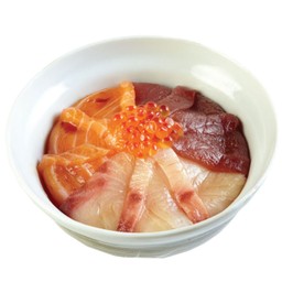 Salmon marugoban akami don ข้าวหน้าปลาดิบสามสี