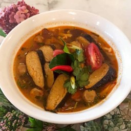 ต้มยำปลาสลิดเจ Spicy Vegan Gourami Fish Soup