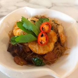 กุ้งอบวุ้นเส้นเจBaked Vegan Prawns With Gless Noodles