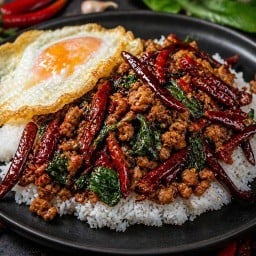 กะเพราพริกแห้ง นรกแตก🌶️🌶️