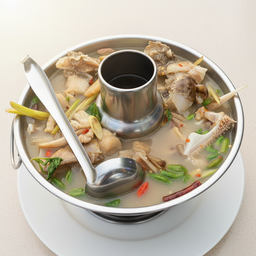 ต้มยำหัว-เนื้อปลาเก๋า (น้ำใส) ถ้วย