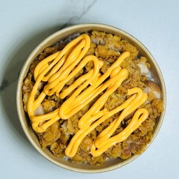 ข้าวไก่ทอดซอสชีส