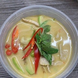แกงเขียวหวานกับข้าว