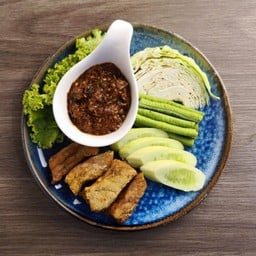 ชุดน้ำพริกน้ำผัก หมูแดดเดียวนึ่ง