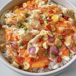 ข้าวไข่ขยี้(ราดข้าว)ไข่ไก่3ใบ