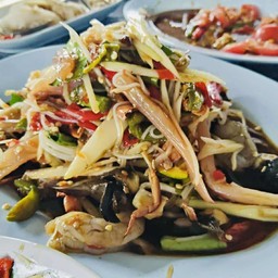 เกี๊ยวทอด&ตำบักหุ่งแซบแซ่บ ร้านเดียวกับเจ้ยาส้มตำริมคลอง