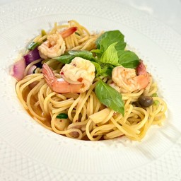 สปาเก็ตตี้ครีมซอสต้มยำกุ้ง