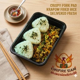 กระเพราหมูสับผัดพริกระเบิด(หมูล้วนไม่ปนมันบดเอง)